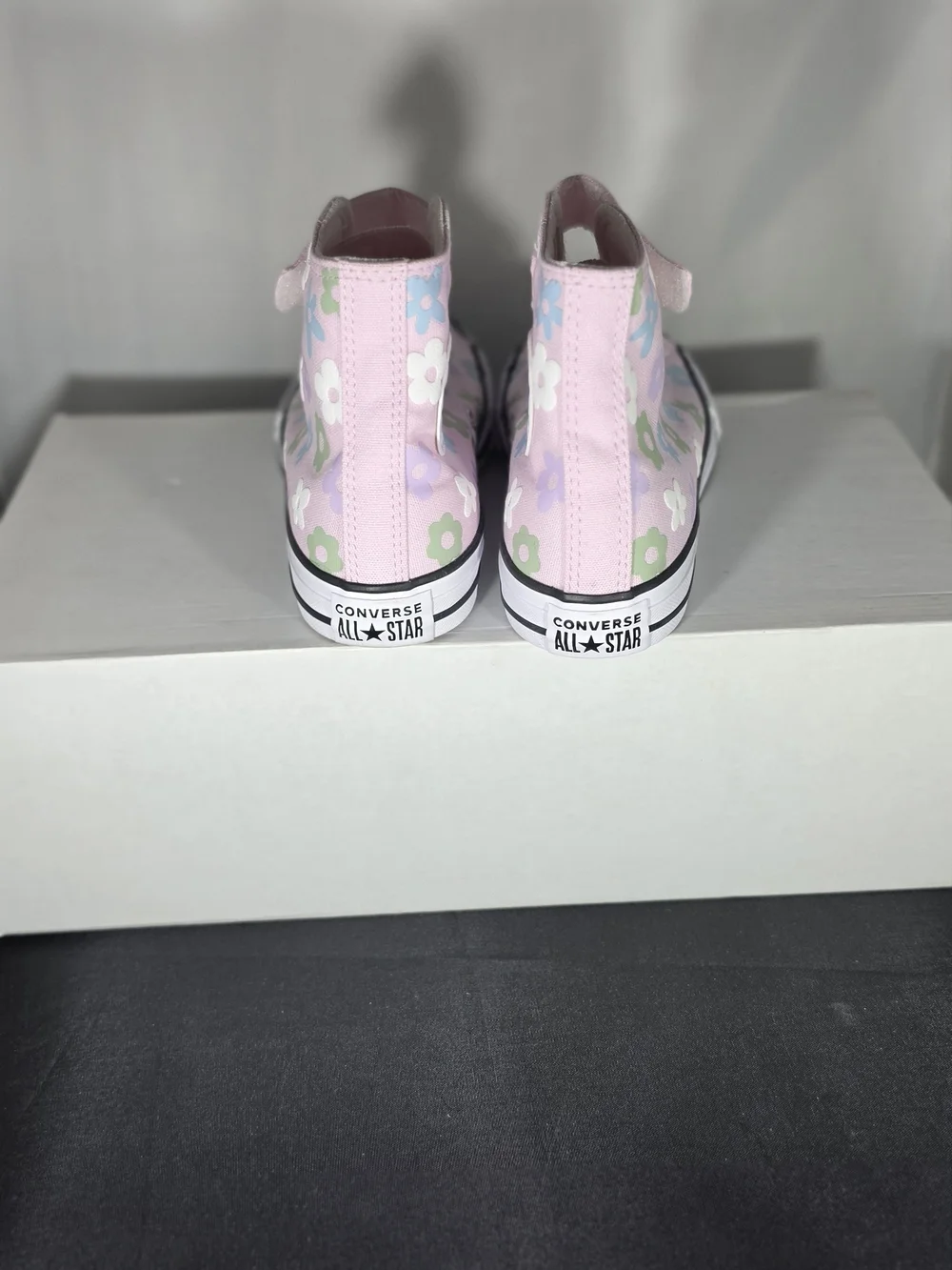 Converse Kids Pink High-Top Sneakers with Floral Print